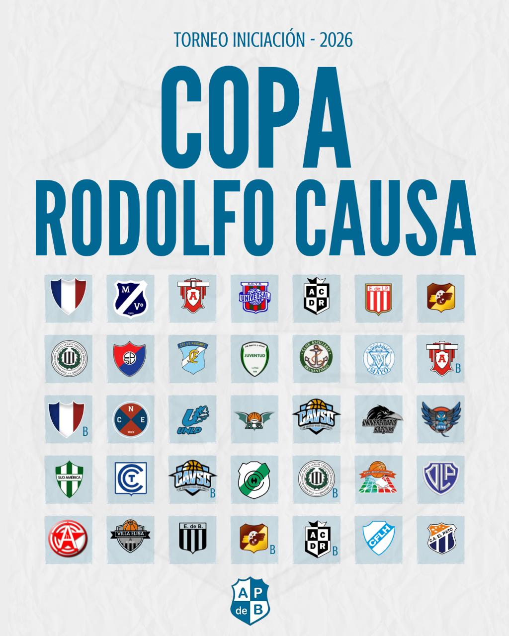 Así será el Torneo Iniciación 2026, Copa Rodolfo Causa